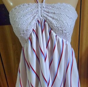 Striped Strapless Top